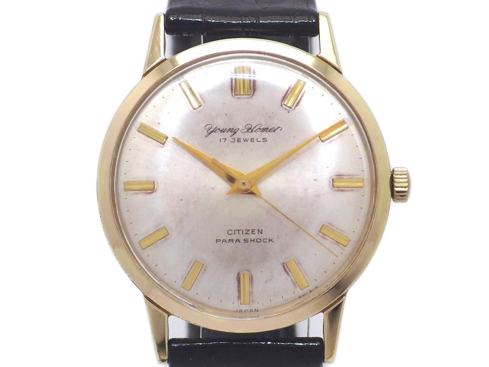 Citizen ホーマー ウィークリー ビンテージ 手巻き時計 ゴールド シチズン ホーマー ウィークリー 曜日カレンダー C.G.Pケース 手巻き