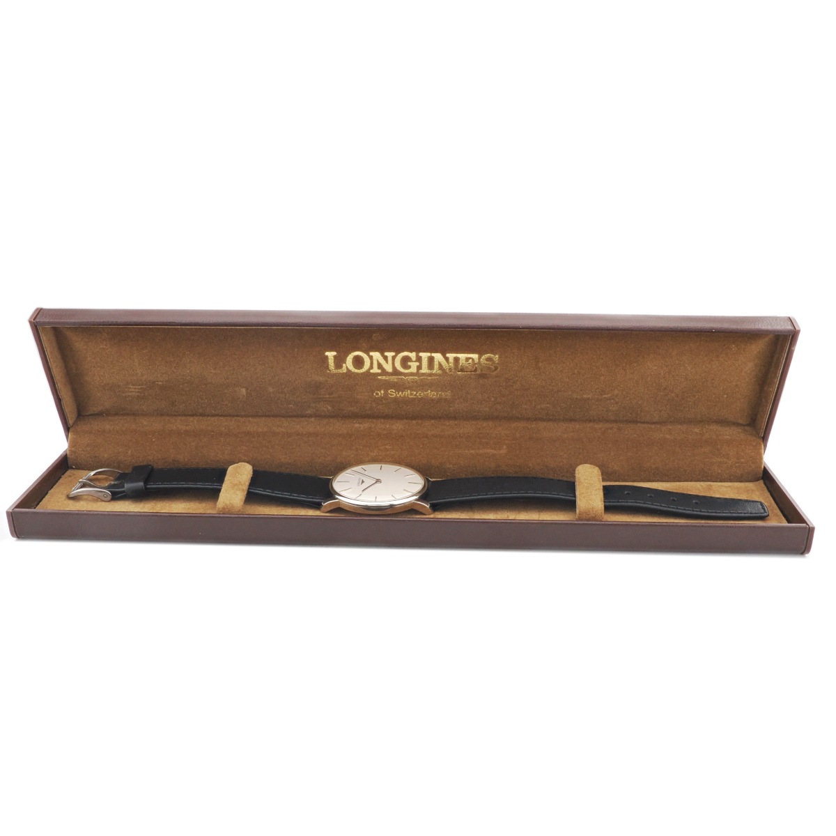 ロンジン Ref.1114 薄型ケース 2針 純正箱付き 純正尾錠 Cal.L847.4 17石 手巻 OH済 1977年製