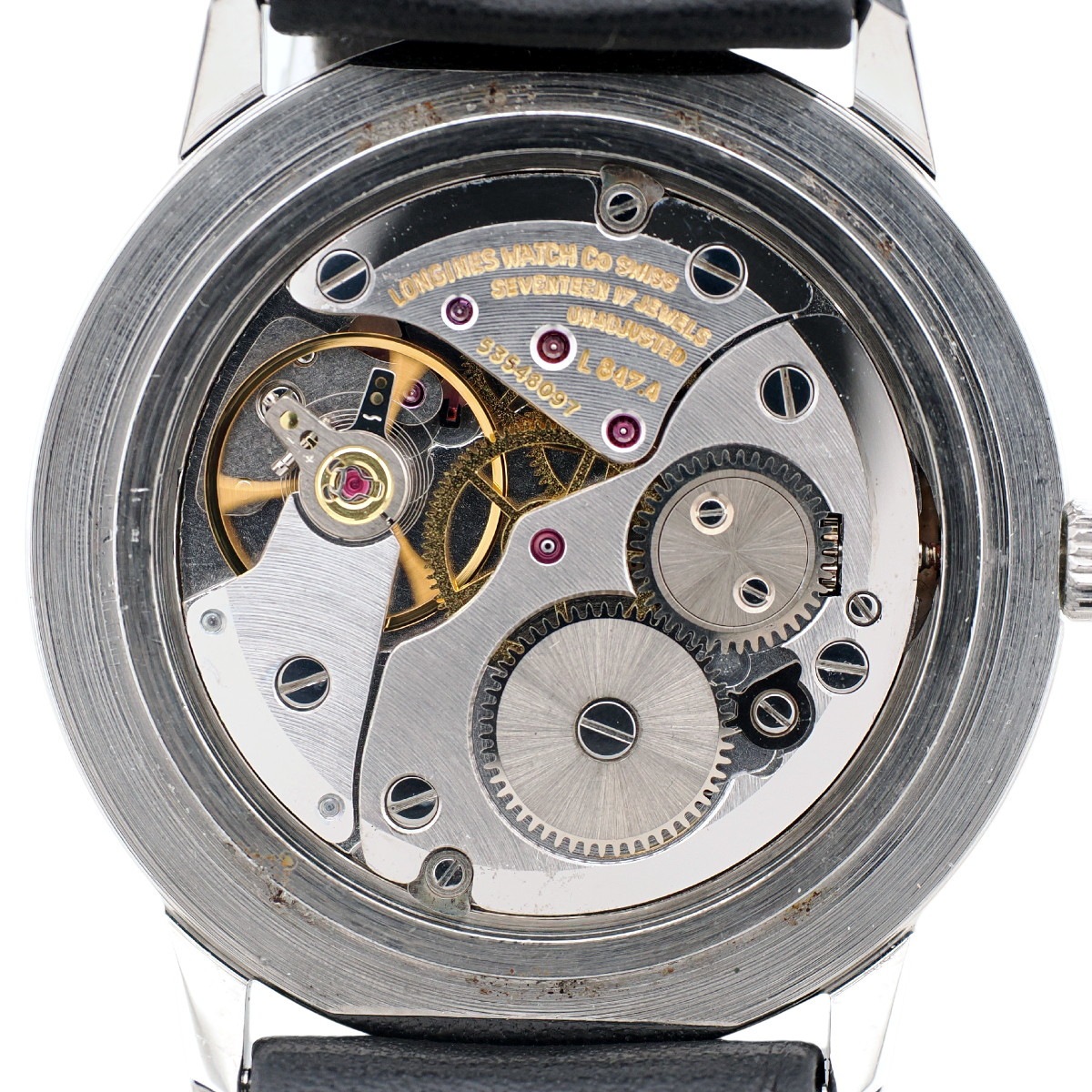 ロンジン Ref.1114 薄型ケース 2針 純正箱付き 純正尾錠 Cal.L847.4 17石 手巻 OH済 1977年製