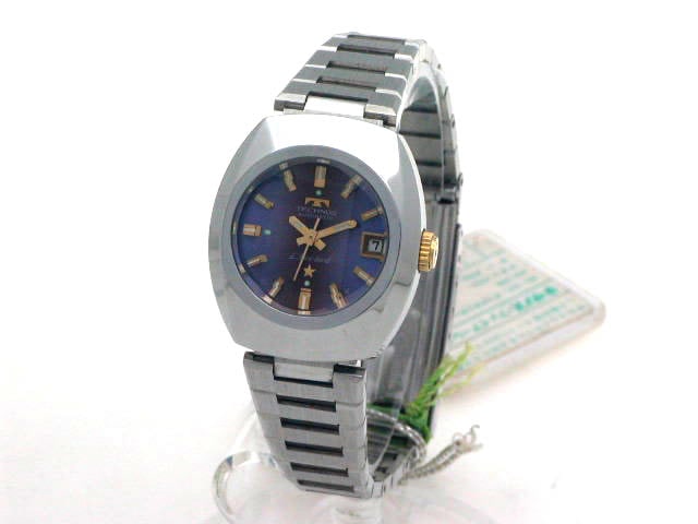 テクノス レディファイヤーバード 5面カットガラス 自動巻 OH済 1970