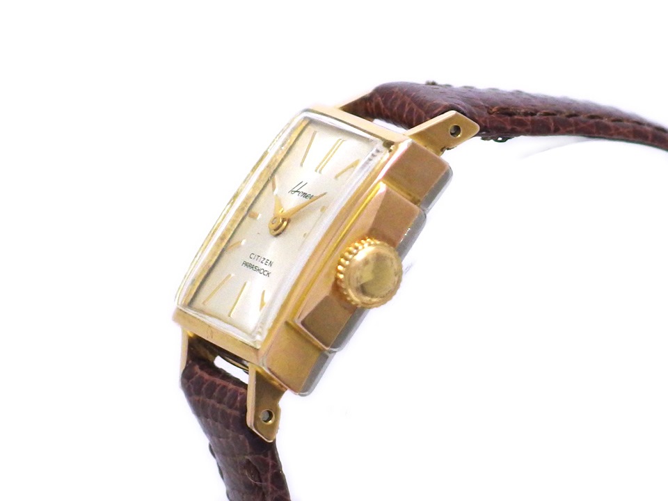 シチズン ハニー レディース GP H6602 スクエアケース 手巻 OH済 昭和37年製 Citizen