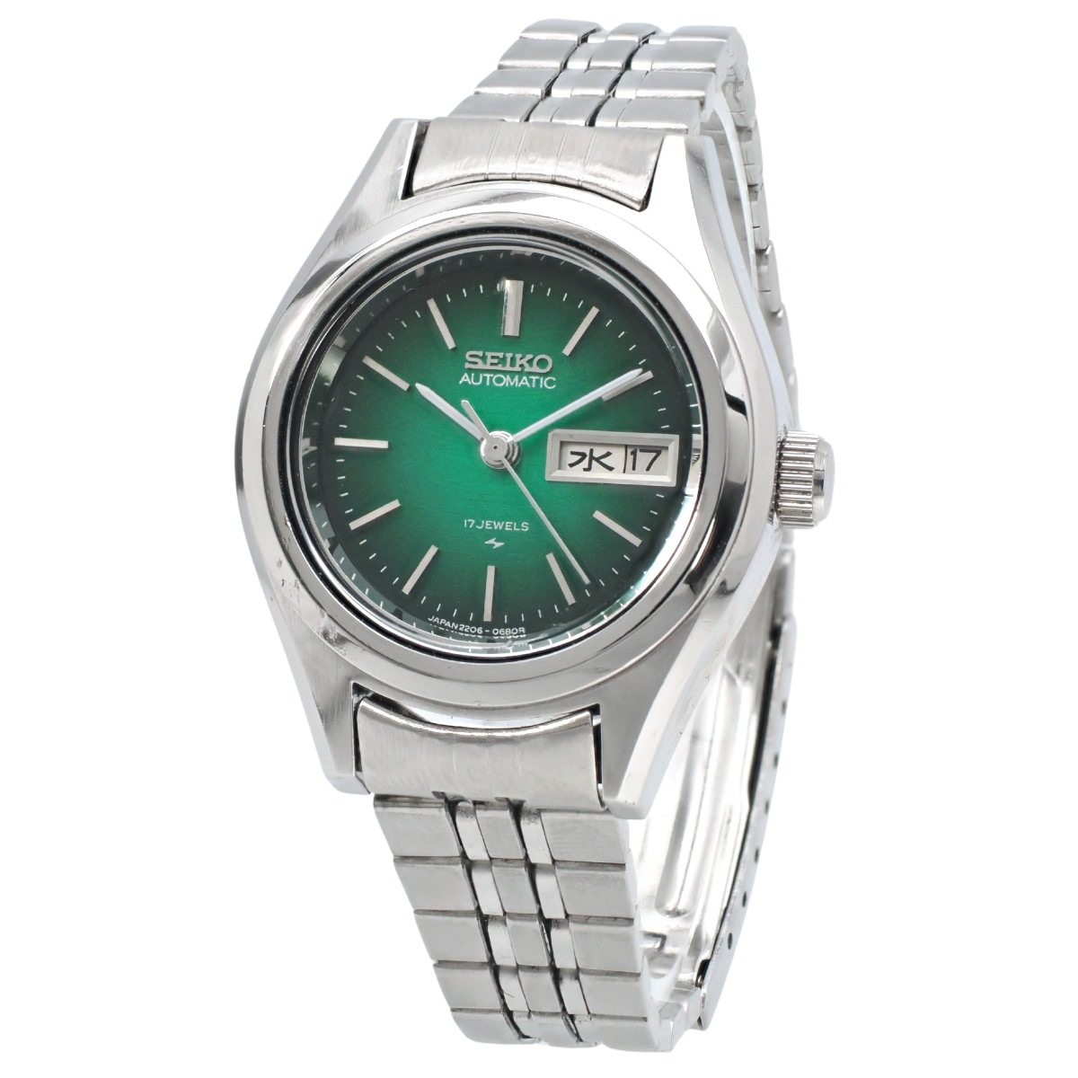 セイコー ジョイフル レディース 2206-0760 グリーン文字盤 自動巻 OH済 昭和52年/1977年製