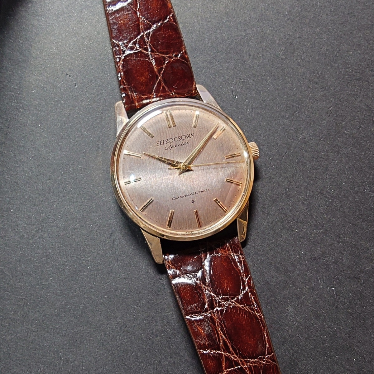 セイコー クラウンスペシャル 14K金張り J14100E SD文字盤 Cal.341 手