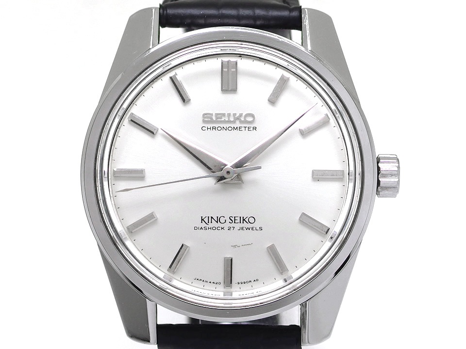 【希少】キングセイコー クロノメーター 4420-9990 後期型 ライオンメダリオン 手巻 OH済 昭和40年/1965年製 Seiko