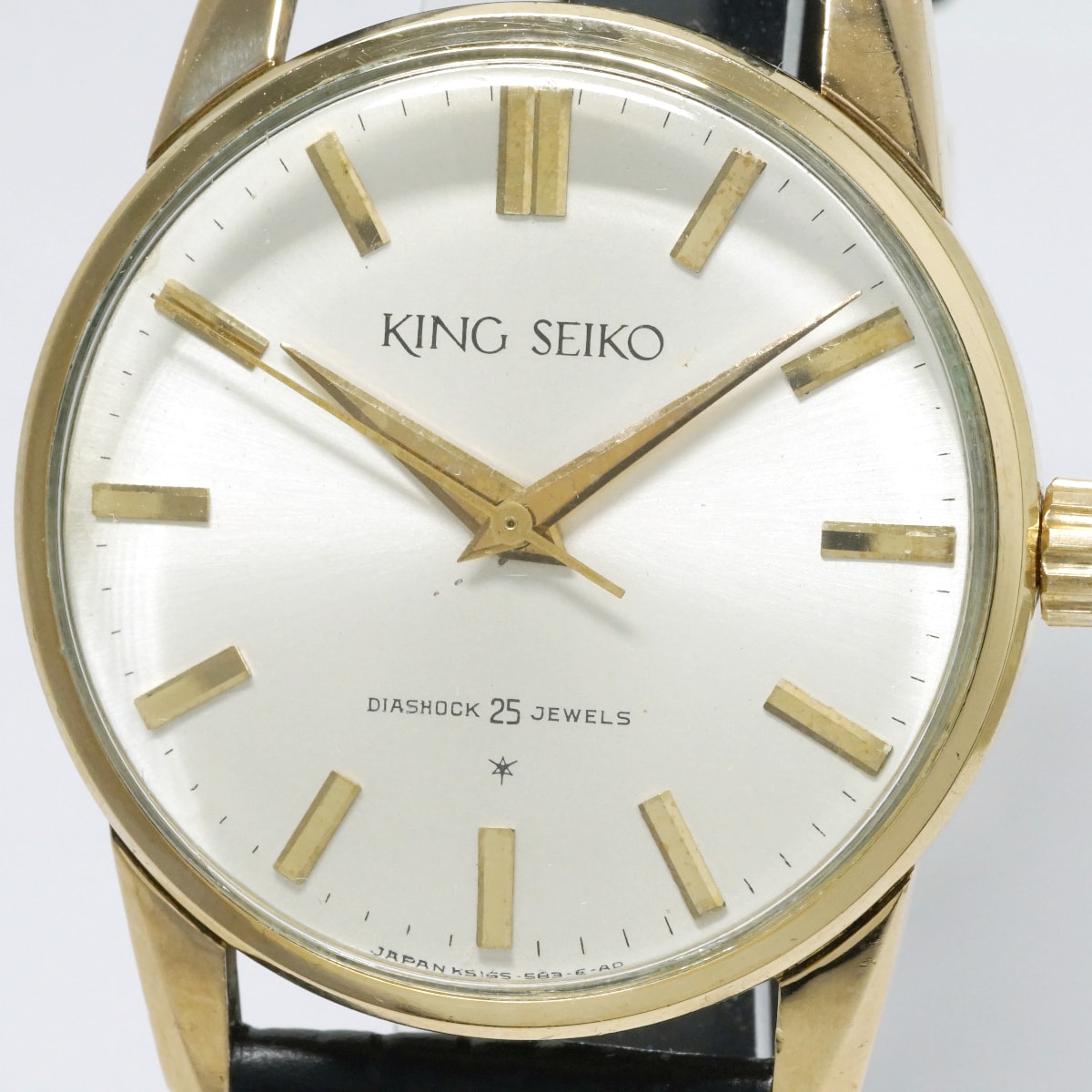 キングセイコー 1st 15034 AD文字盤 14金張り 25石 純正リューズ 手巻