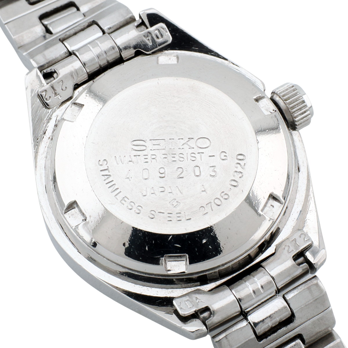 セイコー レディース 2706-0320 9面カットガラス ボルドー文字盤 自動巻 OH済 昭和49年/1974年製