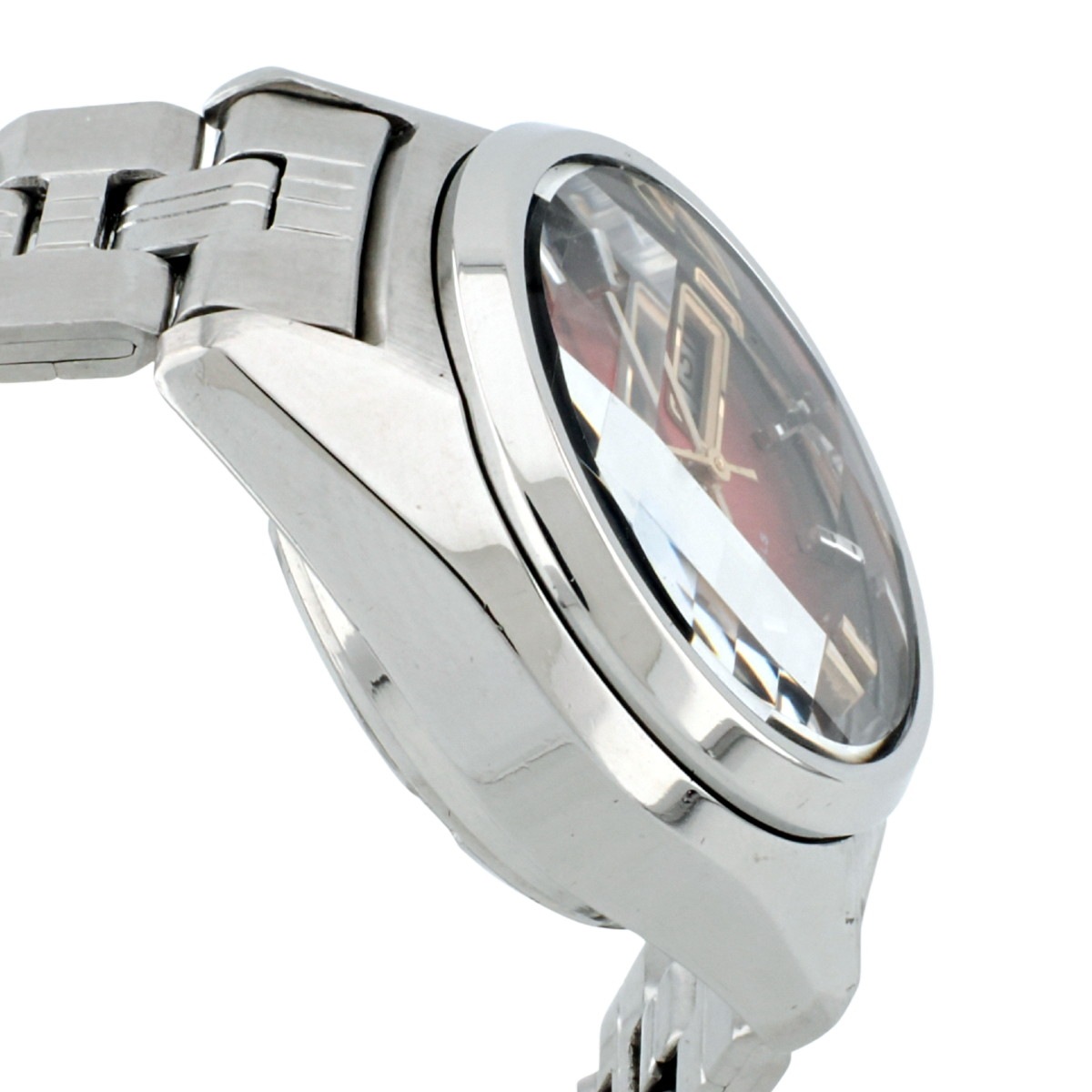 セイコー レディース 2706-0320 9面カットガラス ボルドー文字盤 自動巻 OH済 昭和49年/1974年製