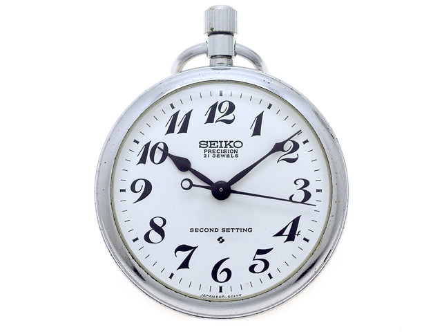 セイコー 鉄道時計 鹿鉄 6110-0010 21石手巻 OH済 昭和48年製