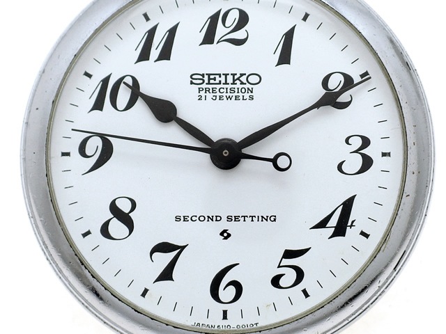 セイコー 鉄道時計 鹿鉄 6110-0010 21石手巻 OH済 昭和48年製