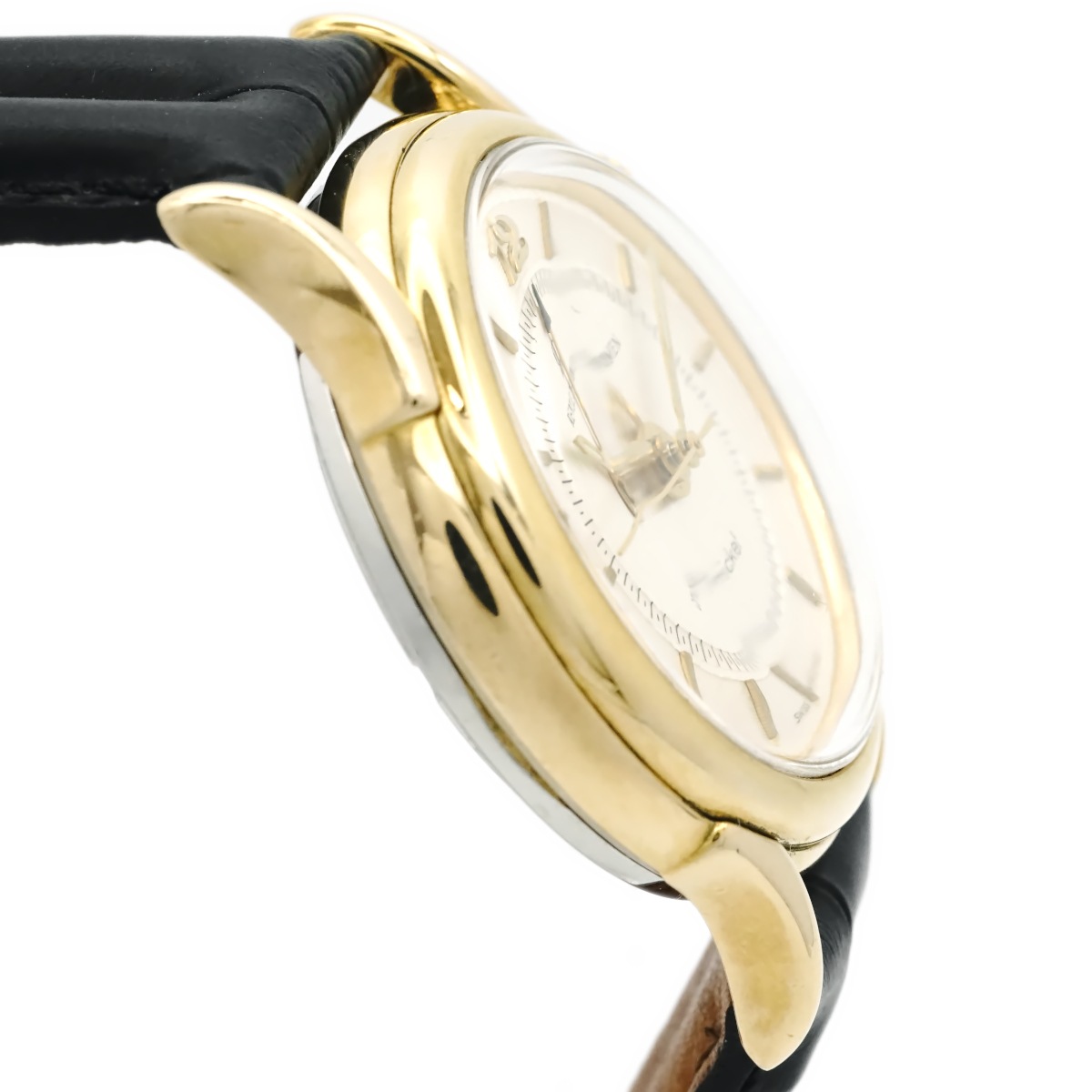 レビュートーメン クリケット 7922001 金メッキ アラーム機能付き Cal.AS1930 17石 手巻 OH済 USED