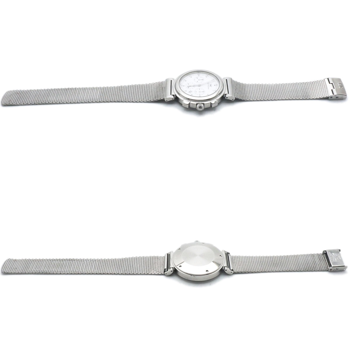 IWC ダ・ヴィンチ SL クロノグラフ IW3728 ホワイト文字盤 旧純正メッシュベルト クオーツ 1996年製 USED