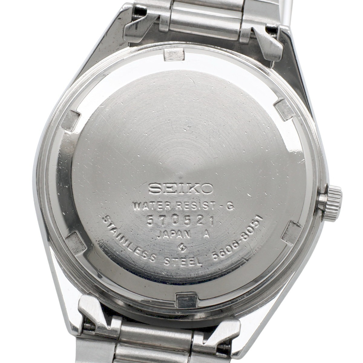 セイコー ロードマチック 5606-8051 グリーン文字盤 スクリューバック 自動巻 OH済 昭和50年/1975年製