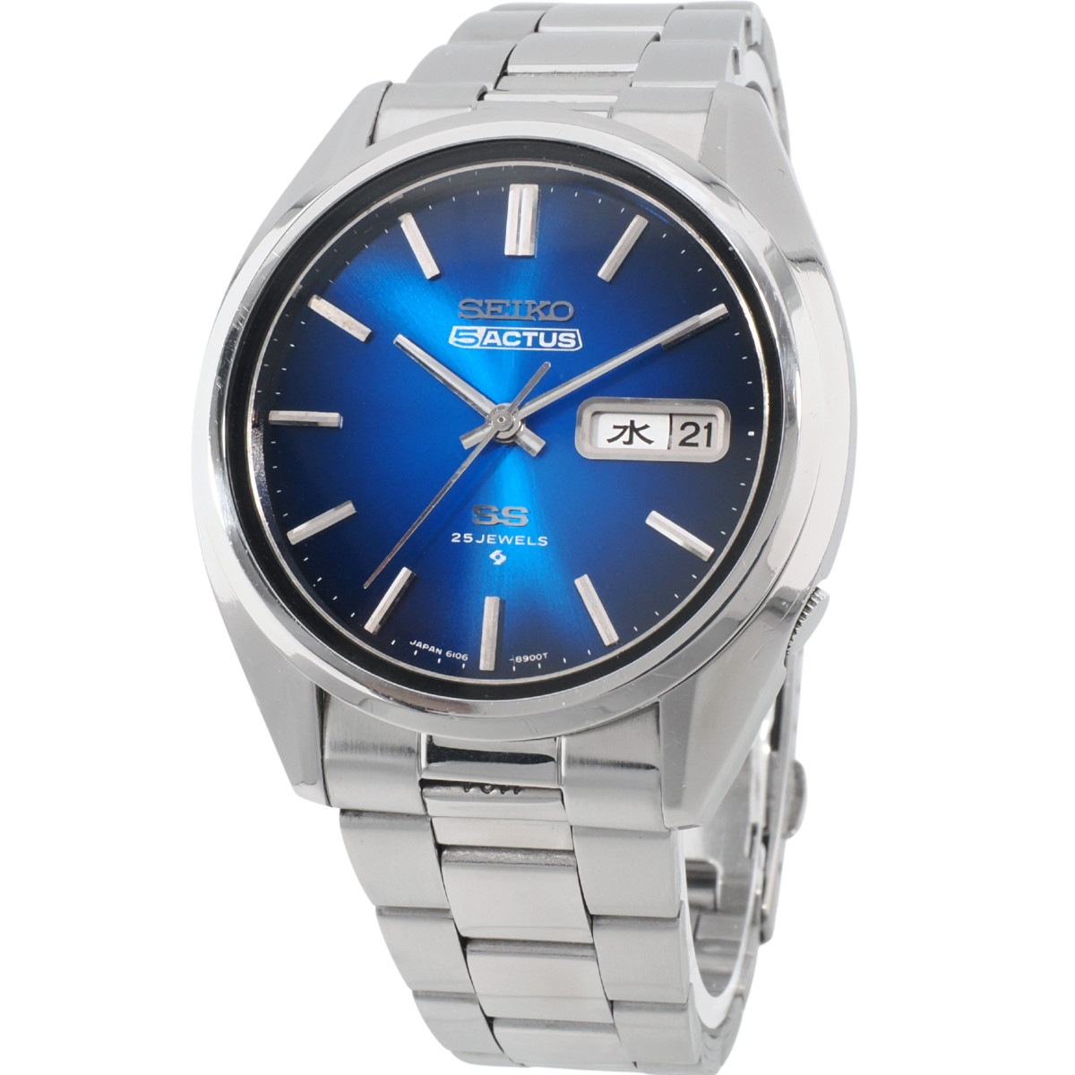 セイコー 5アクタス 6106-8660 ブルー字盤 自動巻 OH済 1974年製（昭和49年）