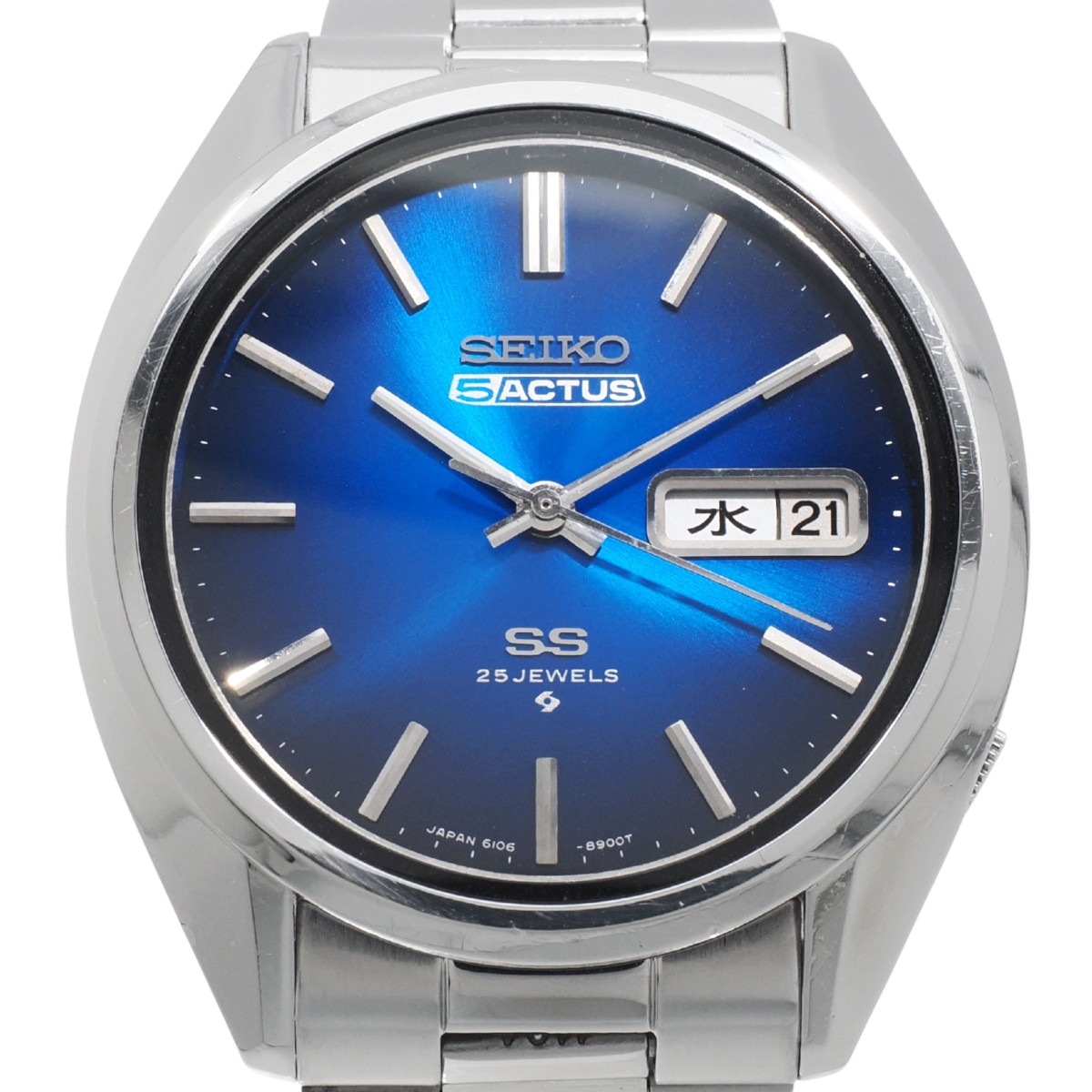 セイコー 5アクタス 6106-8660 ブルー字盤 自動巻 OH済 1974年製（昭和49年）