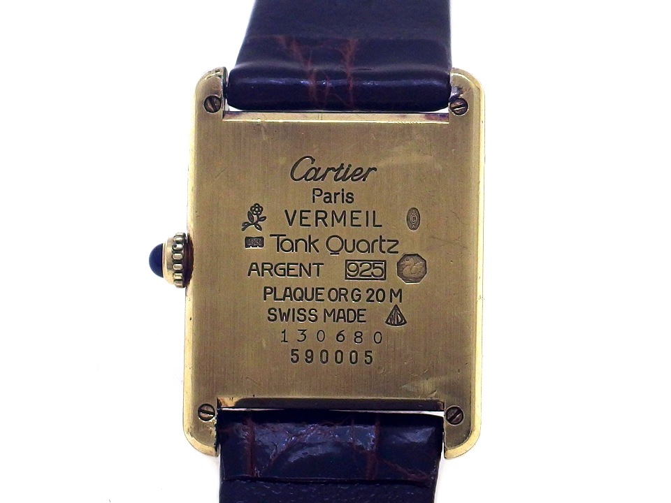 カルティエ マストタンク LM ヴェルメイユ Ref.590005 クォーツ USED　Cartier