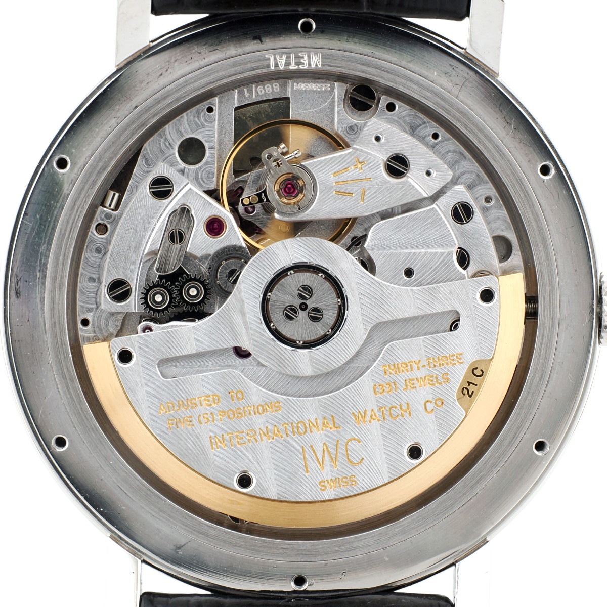 IWC 稀少 プラチナ950(Pt950) ポートフィノ Ref.3209 Cal.889/1搭載 メーカー保証書付き 自動巻 OH済 1993年購入 USED