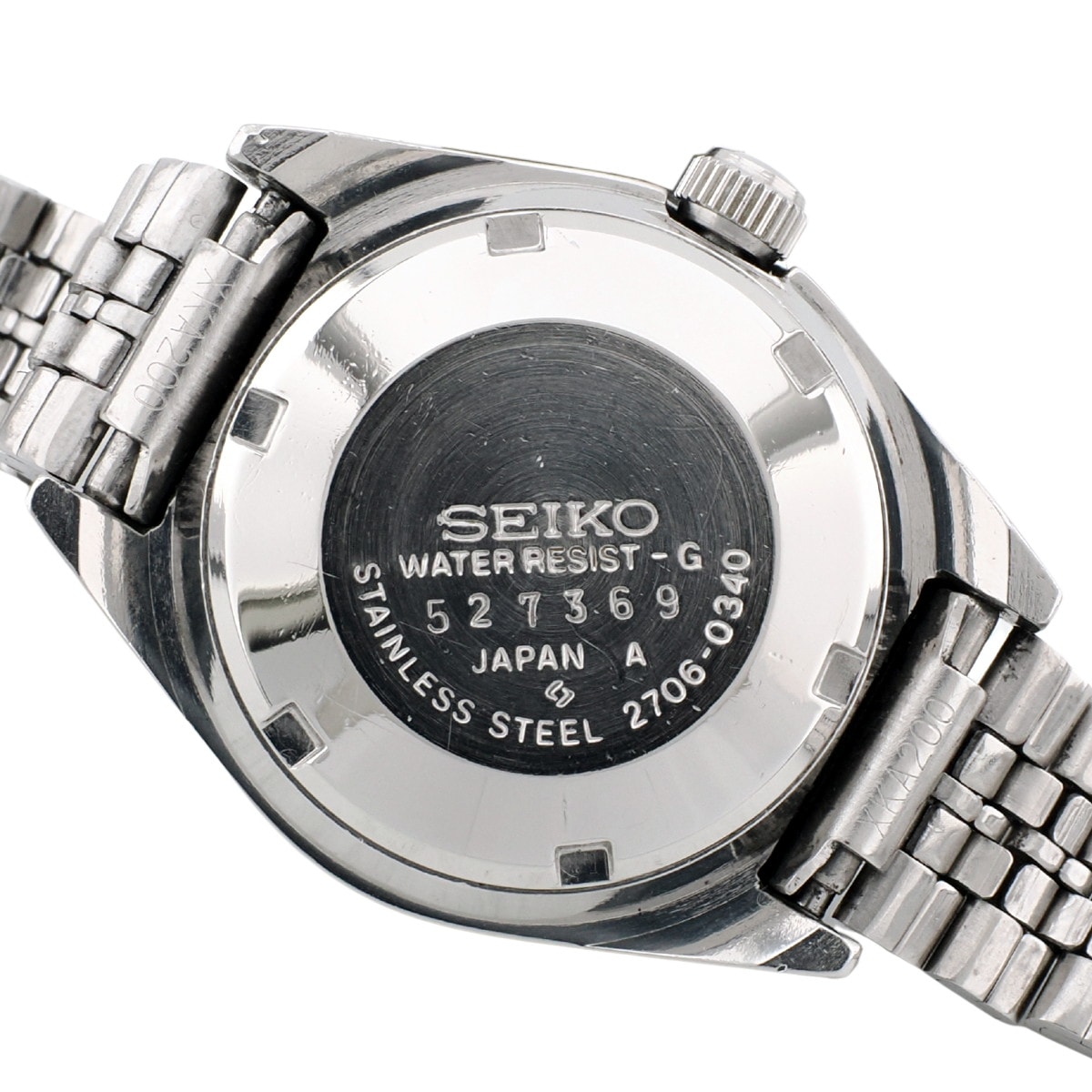 セイコー レディース 2706-0340 カットガラス ブルー文字盤 自動巻 OH済 1975年製(昭和50年)
