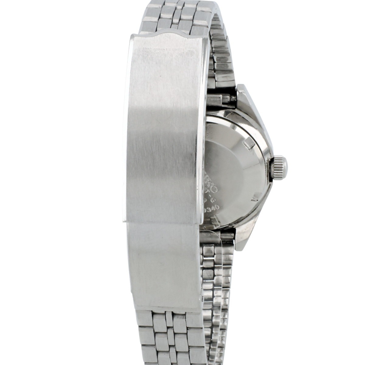 セイコー レディース 2706-0340 カットガラス ブルー文字盤 自動巻 OH