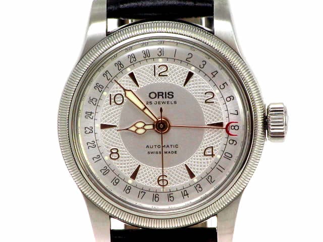 ORIS 自動巻き時計 シルバー文字盤 ブラウンレザー　7403 楽天市場】【ORIS】オリス ポインターデイト 7403 自動巻き
