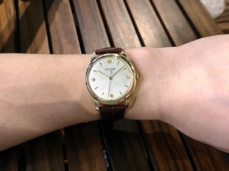 ユリスナルダン 3針 ラウンド 14K 手巻 OH済 1950年代 Ulysse Nardin