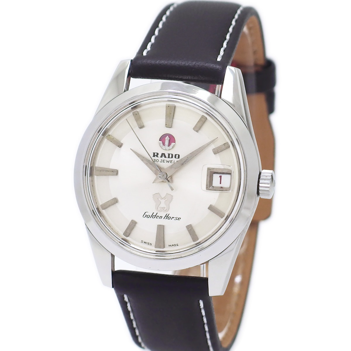 ラドー ゴールデンホース Ref.11675/1 純正リューズ 30石 自動巻 OH済 1970年代 Rado