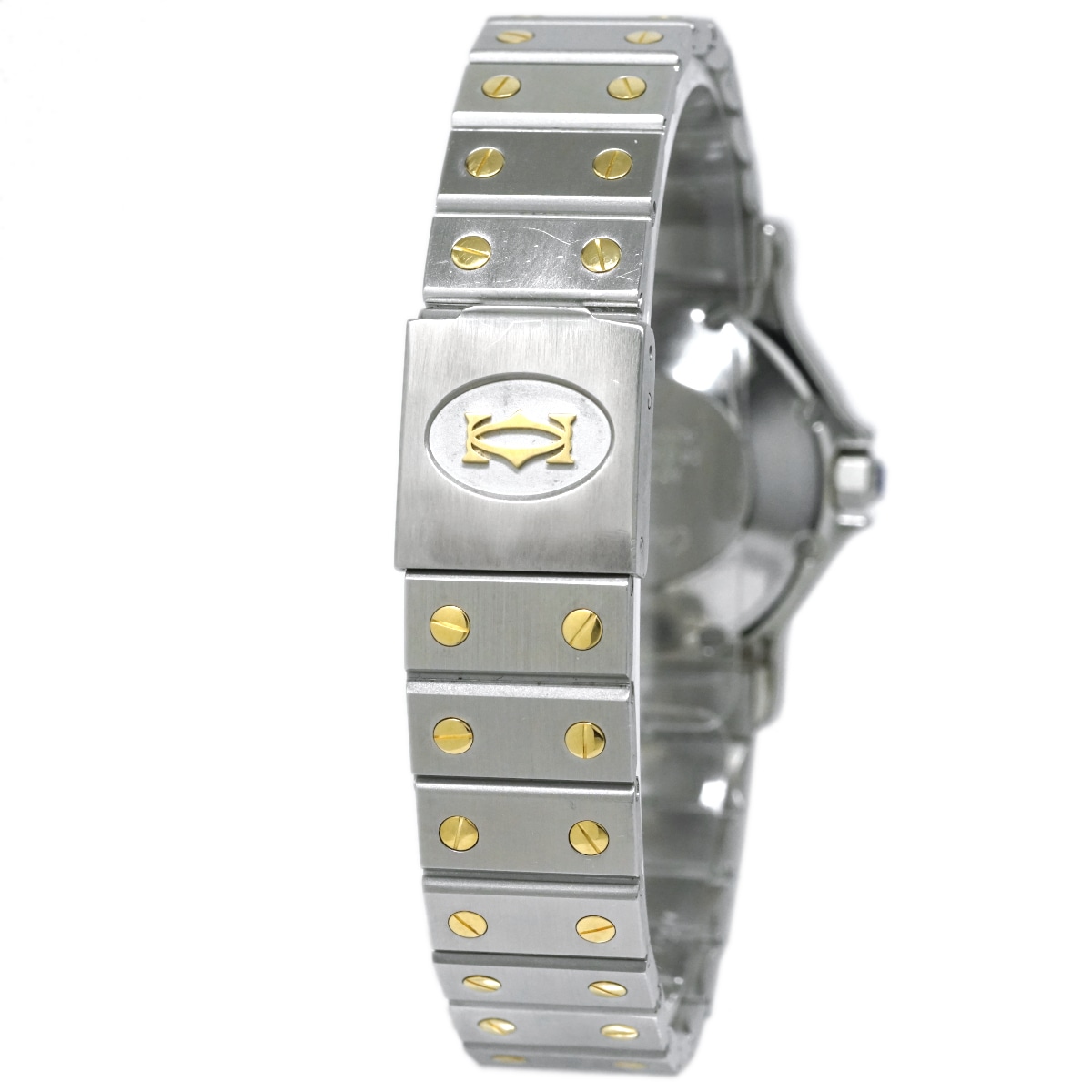 カルティエ サントス オクタゴン LM 30mm Ref.2966 コンビ 自動巻き 国際永久保証書付き コンプリートサービス済 1980年購入品