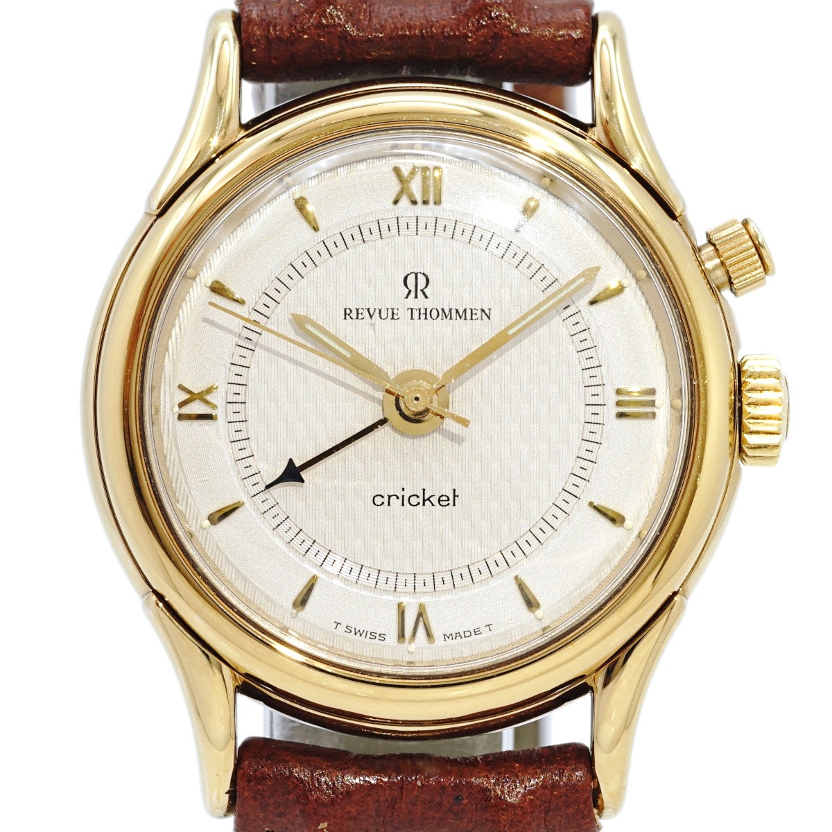 レビュートーメン クリケット 8022002 金メッキ アラーム 手巻 OH済 1995年頃 USED