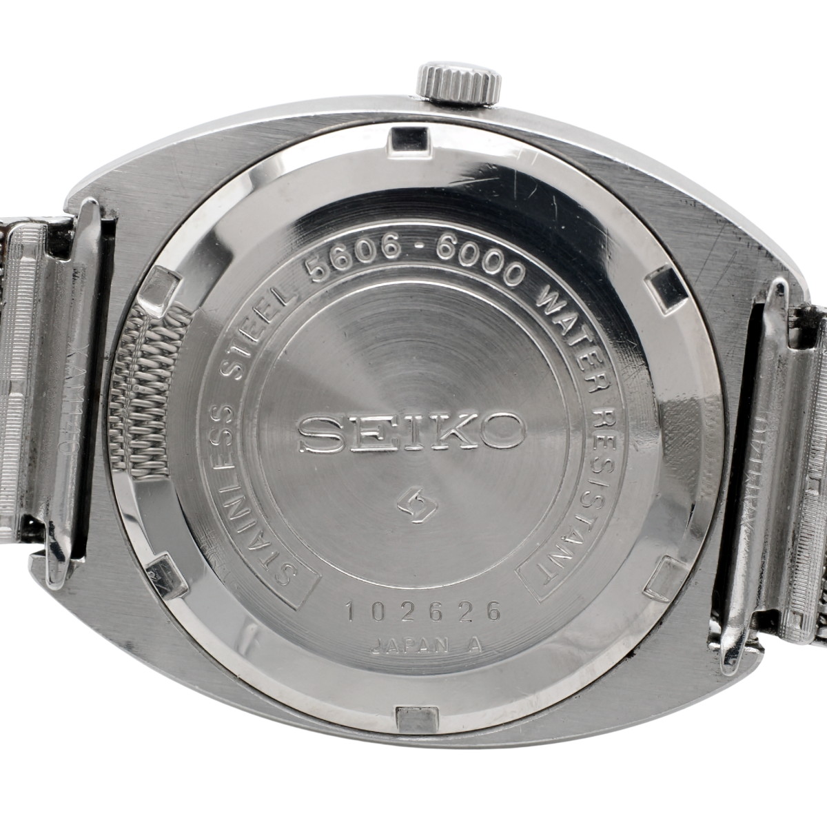 セイコー ロードマチック 5606-6000 スクリューバック 紺色文字盤 自動巻 OH済 昭和46年/1971年製