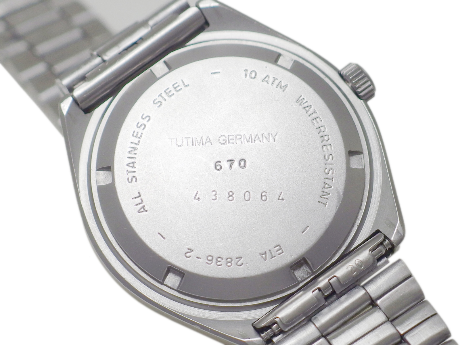 チュチマ パシフィック 100M 670 ステンレスケース 社外ブレス Cal.2836-2 自動巻 OH済 USED