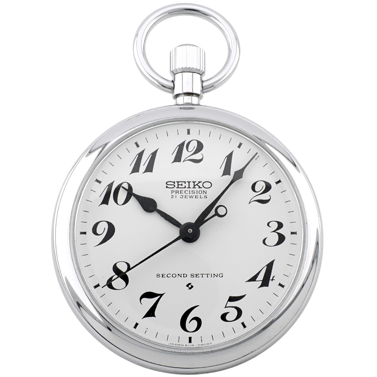セイコー プレシジョン 懐中時計 6110-0010 Cal.6110A 21石 手巻 OH済 1977年製（昭和52年）