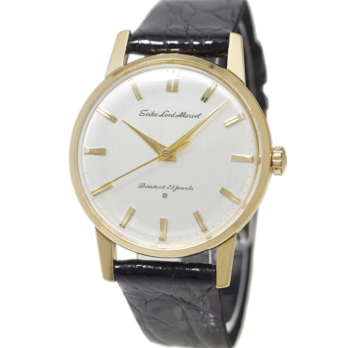 セイコー ロードマーベル 15027 18金無垢 SD文字盤 23石 手巻 OH済