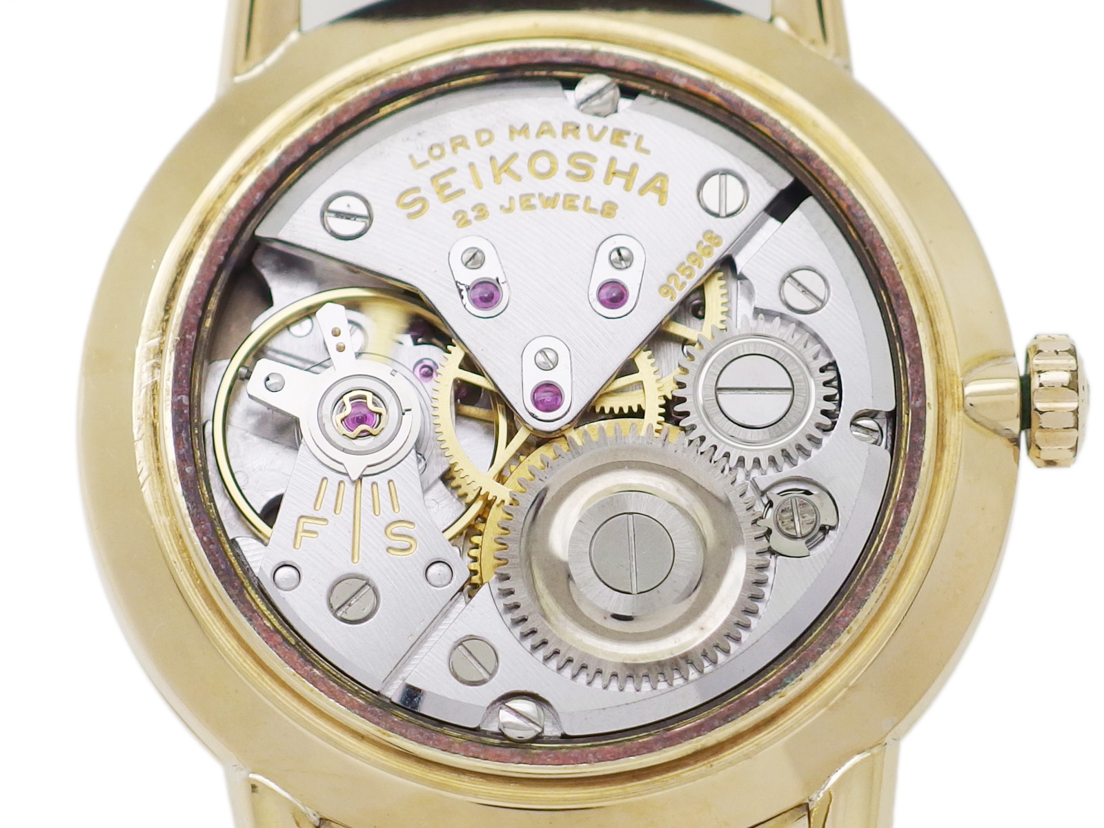 セイコー ロードマーベル 15027 18金無垢 SD文字盤 23石 手巻 OH済