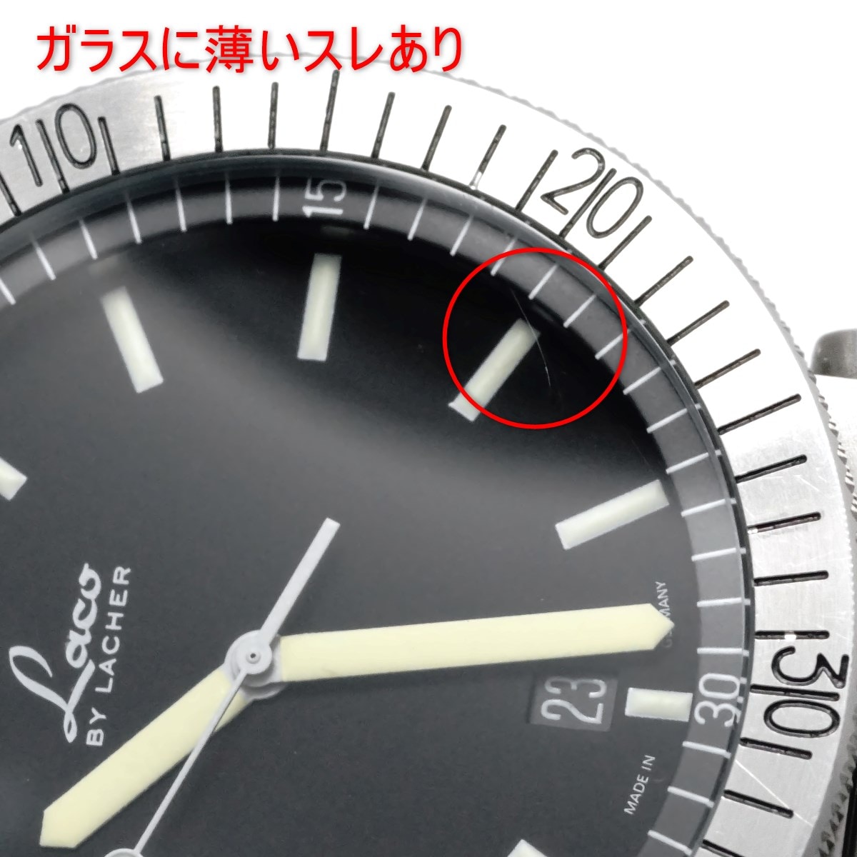Laco by LACHER ラコ ネイビーシリーズ デイト 40mm ETA955.112