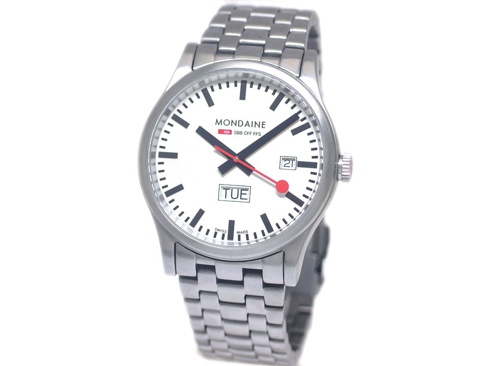 MONDAINE モンディーン デイデイト 30303 クォーツ 腕時計 スポーツライン メンズ デイデイト ブラック×ブラック／MONDAINE