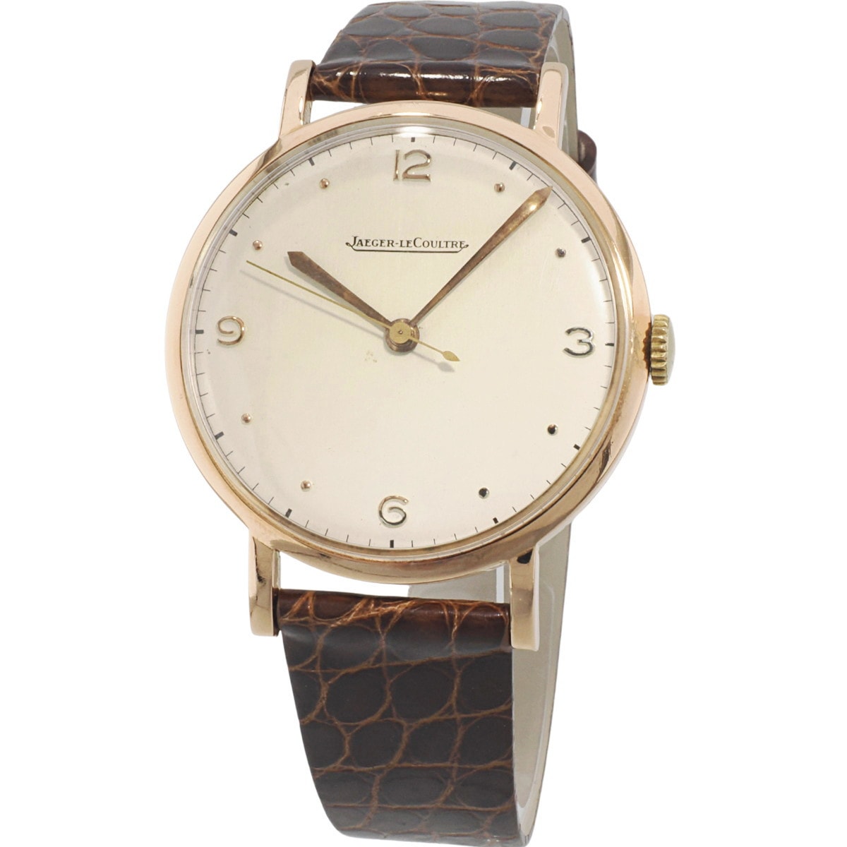 ジャガールクルト K18PG（ピンクゴールド）飛びアラビア  Cal.P478/C 手巻 OH済 1950年代 Jaeger Lecoultre