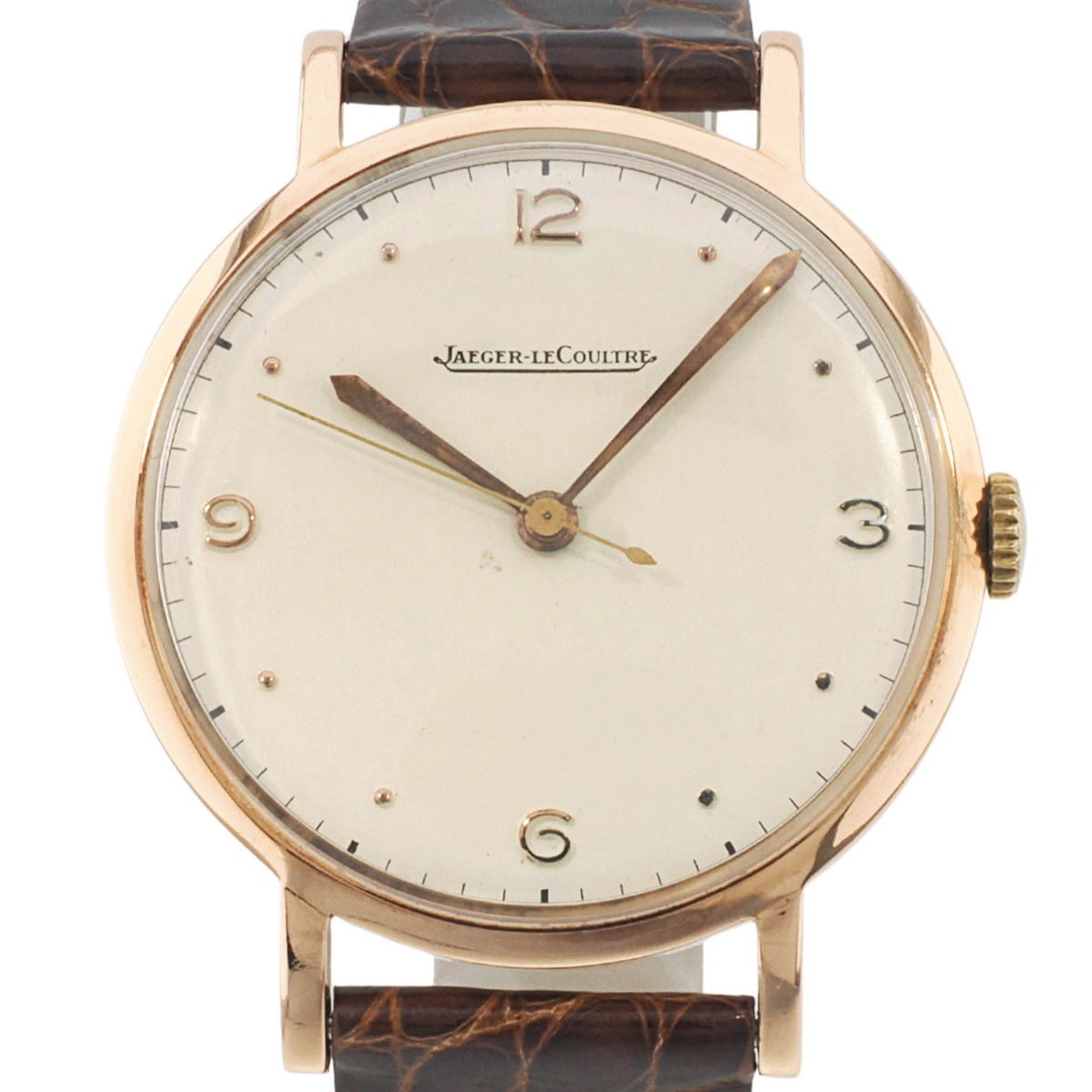 ジャガールクルト K18PG（ピンクゴールド）飛びアラビア  Cal.P478/C 手巻 OH済 1950年代 Jaeger Lecoultre