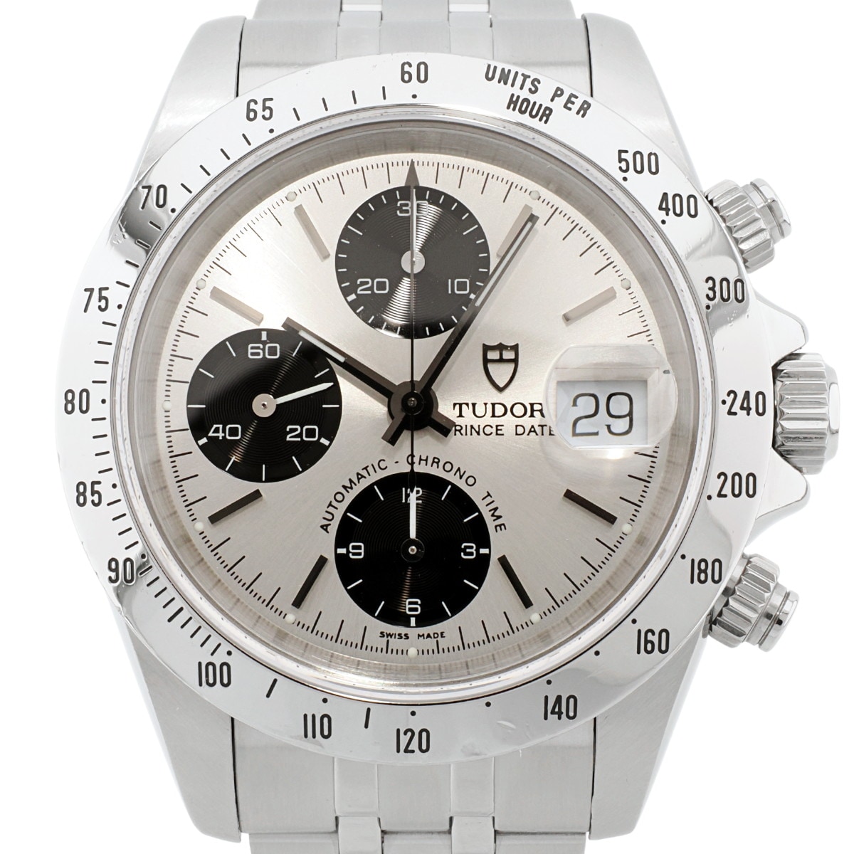 チューダー(チュードル) 79280 クロノタイム シルバーパンダ Non-Tiger 日ロレ公式コンプリート済(2028年2月まで保証) 1999年正規ギャラ・箱付