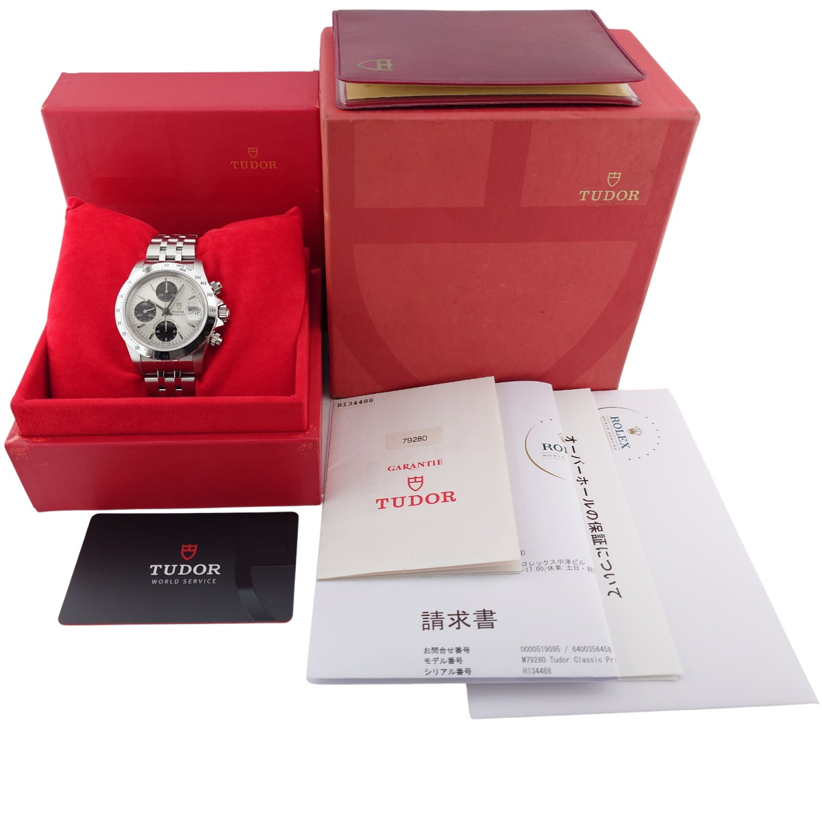 チューダー(チュードル) 79280 クロノタイム シルバーパンダ Non-Tiger 日ロレ公式コンプリート済(2028年2月まで保証) 1999年正規ギャラ・箱付