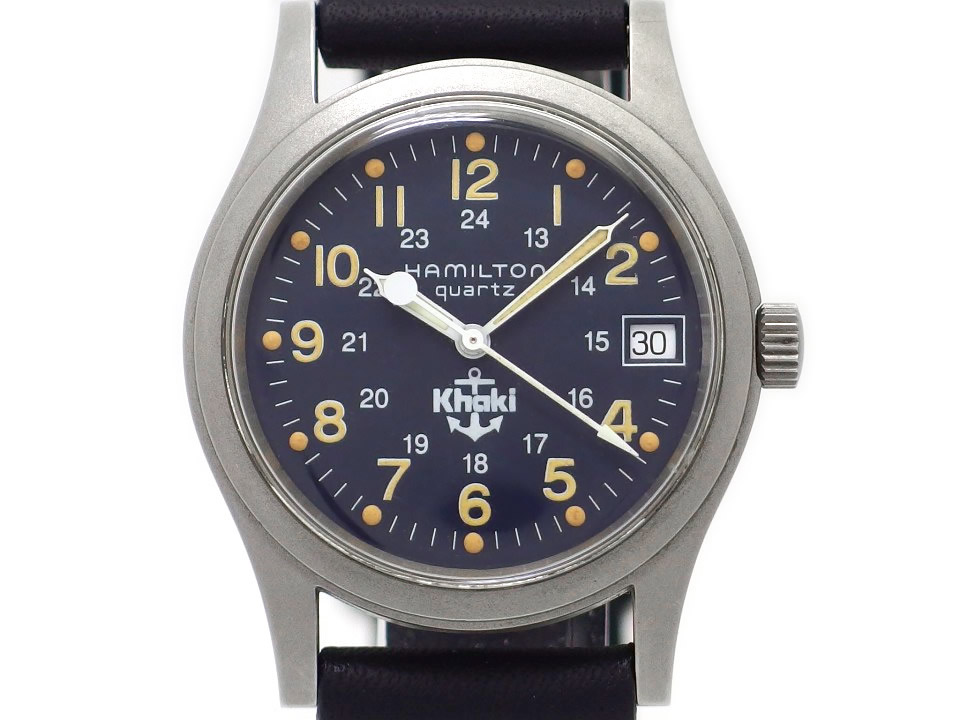 ハミルトンカーキ9797 クウォーツ ネイビー