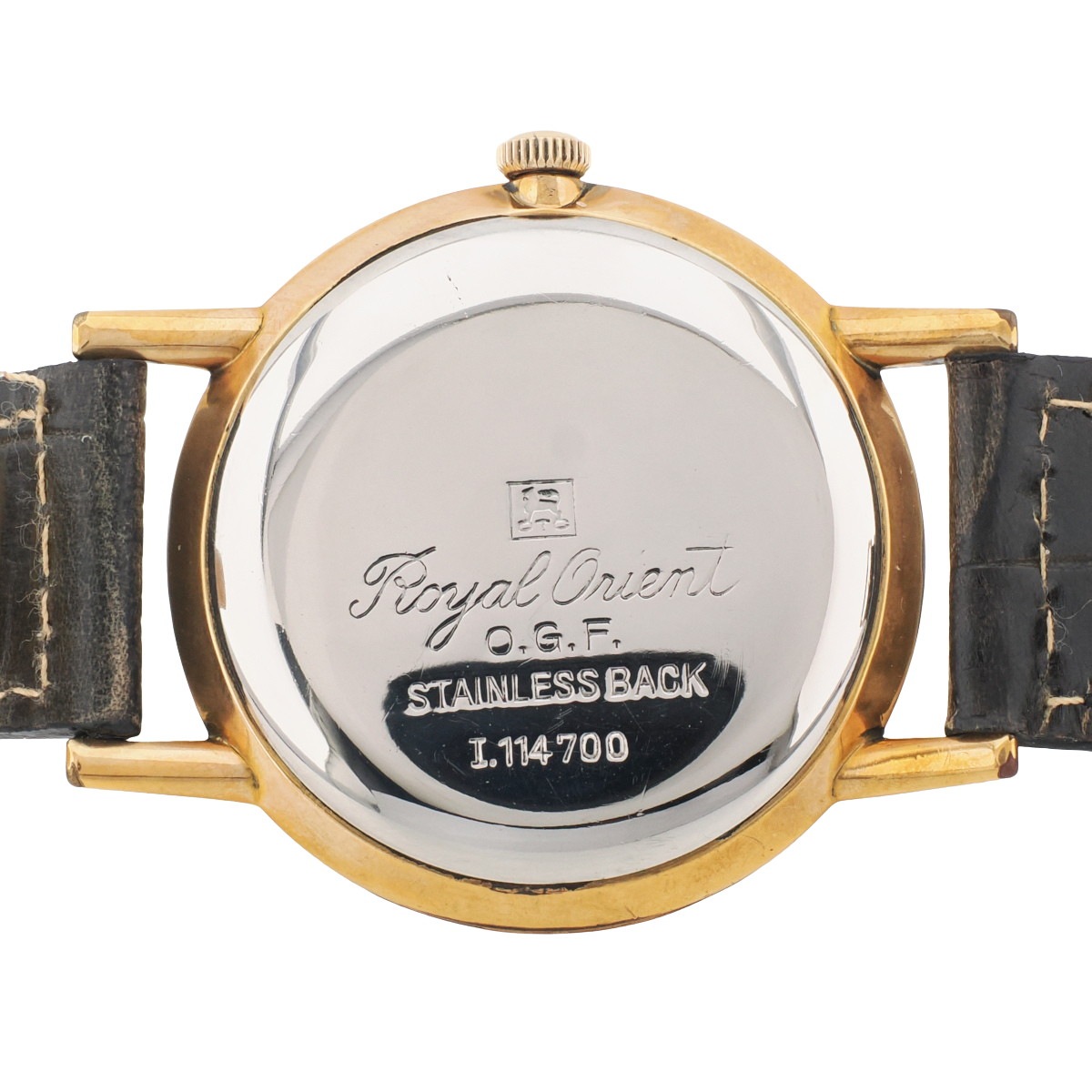 ロイヤルオリエント 金張りケース ステンレス裏蓋 I.114700 手巻 1960年代