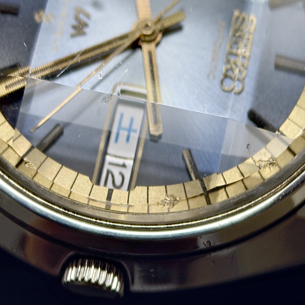 セイコー ロードマチック 5606-7270 青文字盤 カットガラス スクリューバック 自動巻 OH済 昭和48年/1973年製