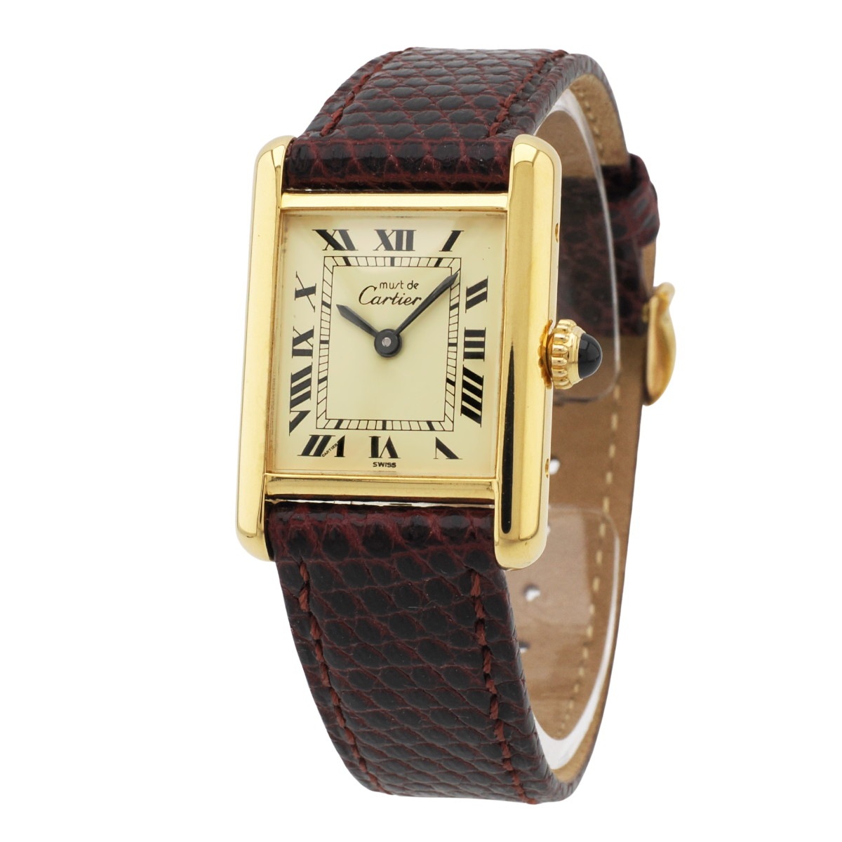 カルティエ マストタンク SM アイボリー文字盤 レディース 手巻き OH済 1980年代