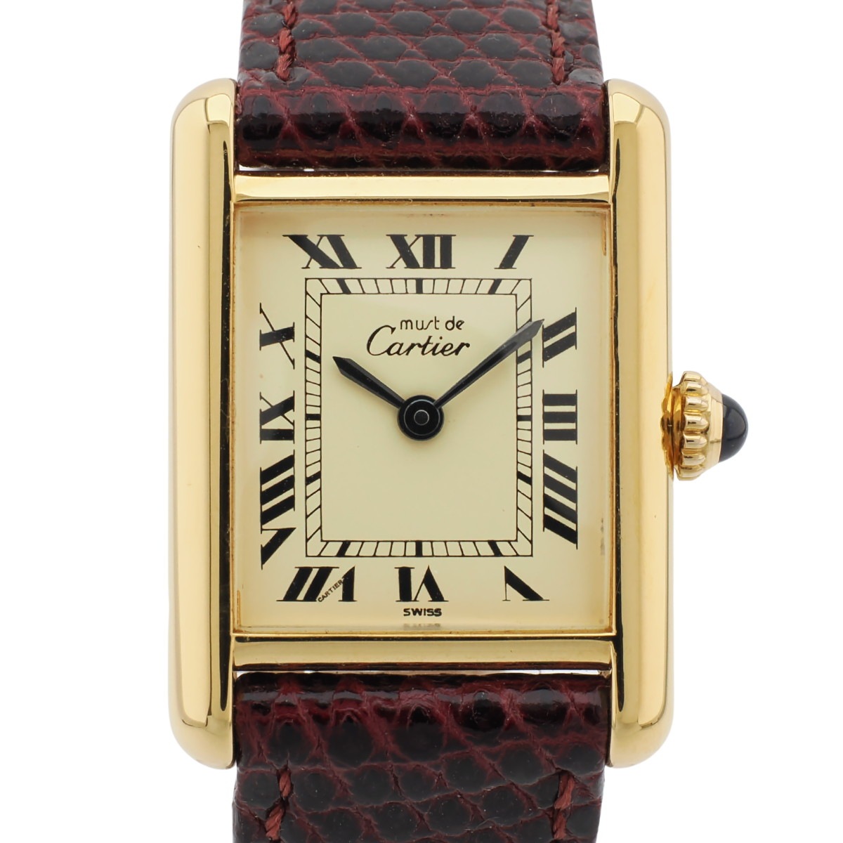 カルティエ マストタンク SM アイボリー文字盤 レディース 手巻き OH済 1980年代