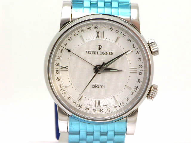 レビュートーメン アラーム (クリケット) SS シルバー文字盤 　Revue Thommen