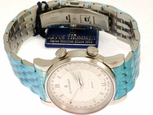 レビュートーメン アラーム (クリケット) SS シルバー文字盤 　Revue Thommen