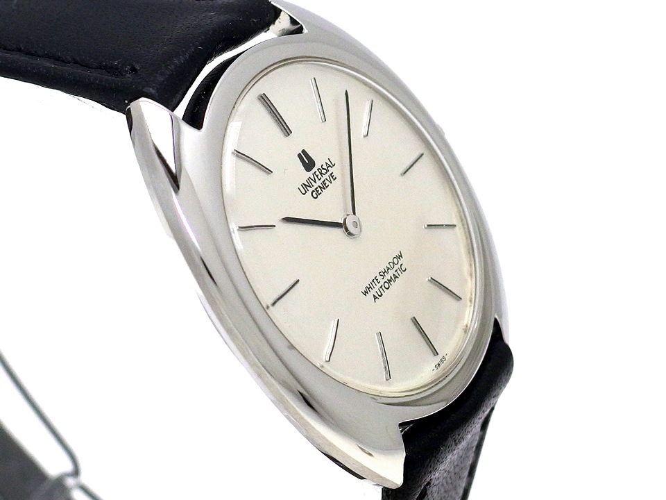 ユニバーサルジュネーブ ホワイトシャドウ Cal.2-66 マイクロローター 25石 自動巻 OH済 1970年代　Universal