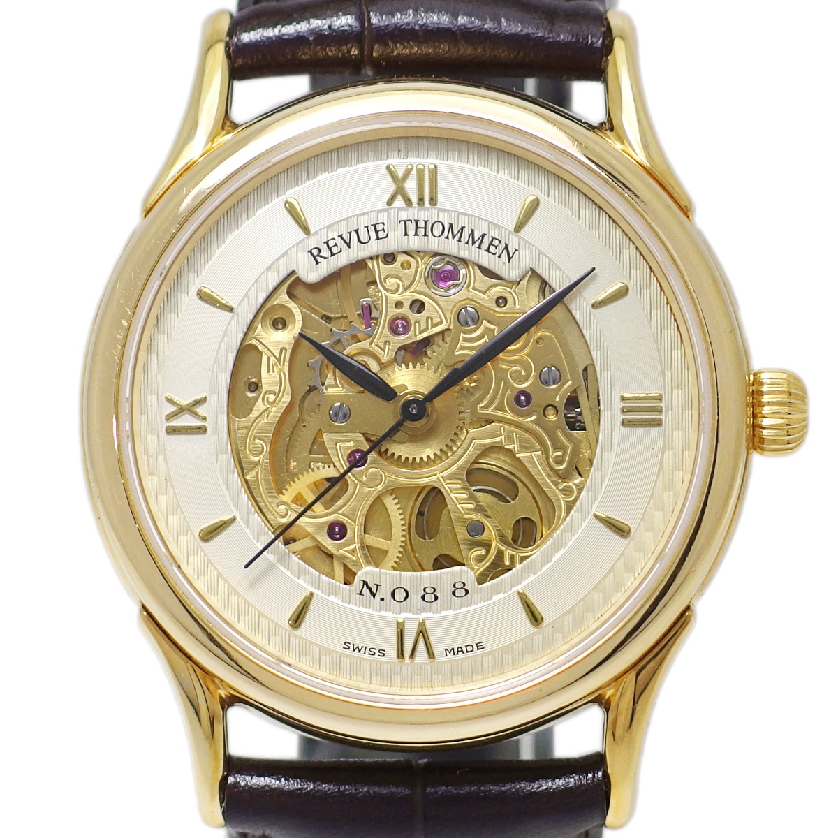 レビュートーメン スケルトン Ref.5412001 金メッキ Cal.MSR T54 自動