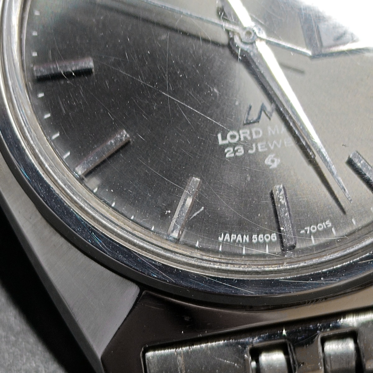 セイコー ロードマチック 5606-7000 グレー文字盤 純正ブレスレット