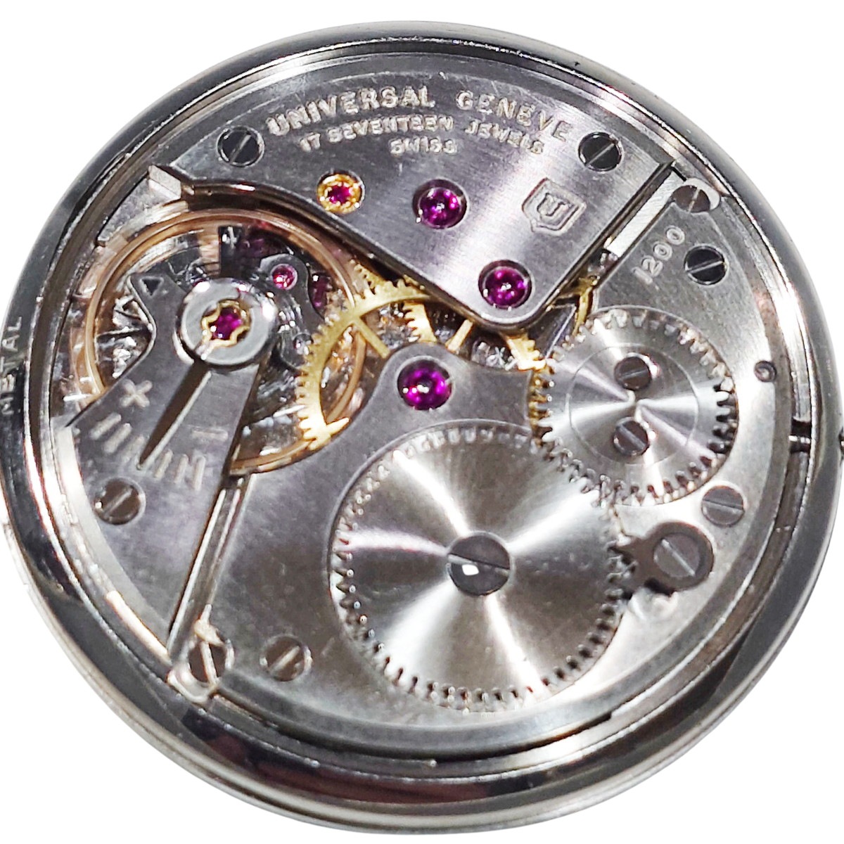 ユニバーサルジュネーブ K18YG（イエローゴールド）飛びアラビア Ref.112305-5 Cal.1200 OH済 1955年頃