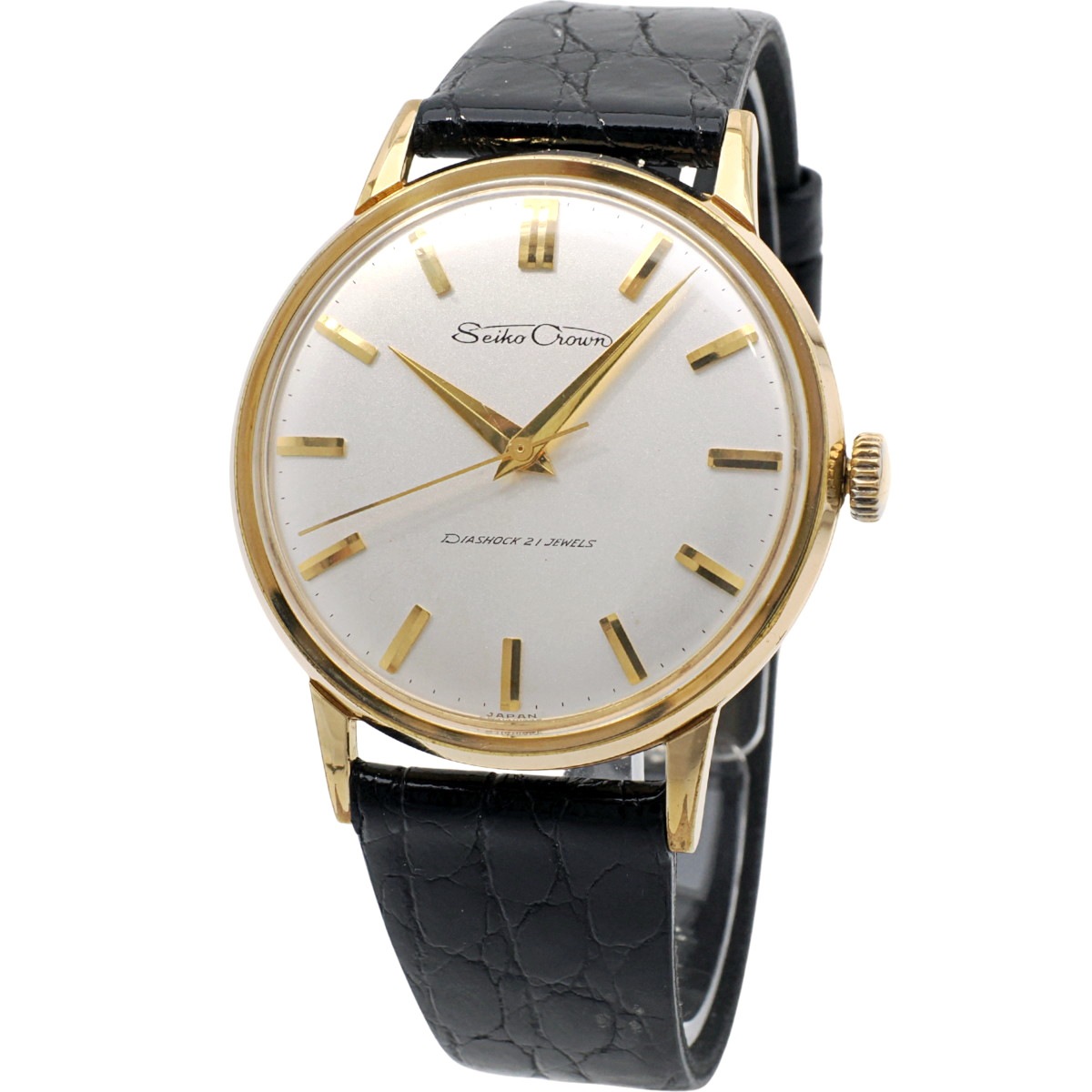 セイコー クラウン J14071E 金メッキ Cal.560 21石 手巻 OH済 昭和37年/1962年製 Seiko Crown